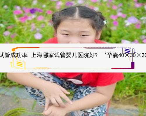 上海高龄供卵试管成功率 上海哪家试管婴儿医院好? ‘孕囊40×30×20是男孩女孩